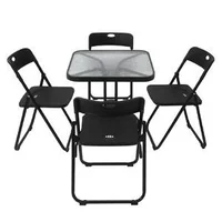 Masă-de-grădină-pătrată-cu-sticlă-4-scaune-pliabile-60-cm-set-elegant-și-practic-pentru-curte-terasă-sau-balcon